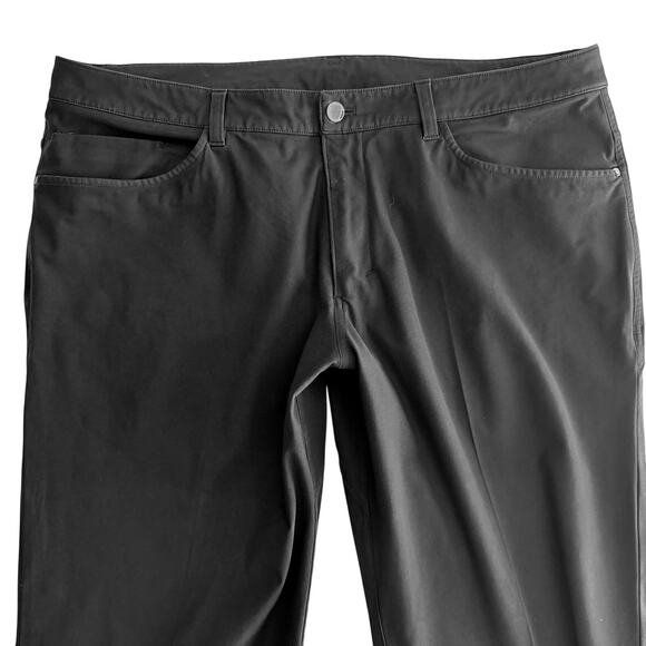 Lululemon ABC Classic-Fit Trouser Size 38 32" *Warpstreme Black Comfort Pant - Picture 3 of 9